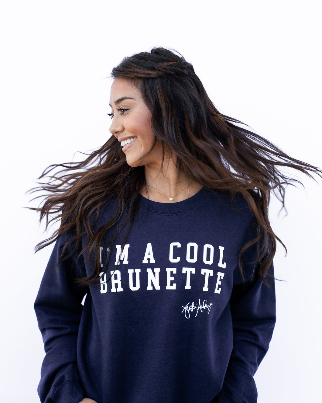 I'm a Cool Brunette Sweatshirt Navy